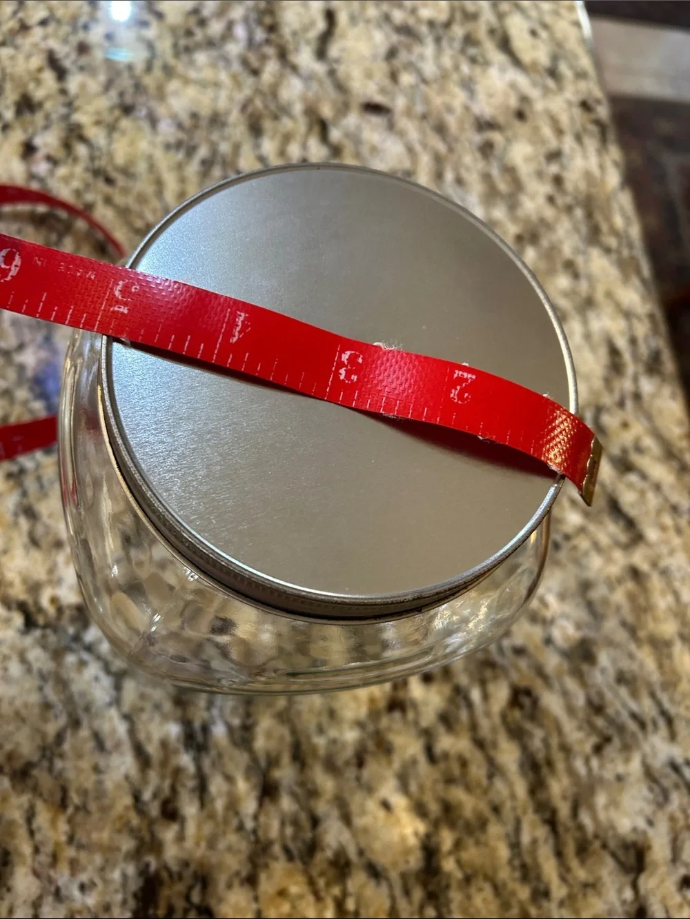 Glass Pantry Storage Jar with Metal Lid - Clear